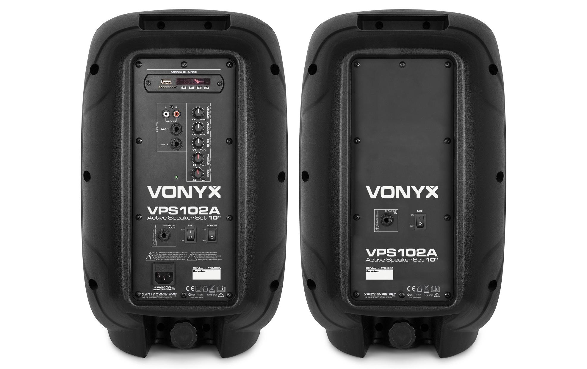 PA-System VPS102A<br>Komplettes Lautsprecher-Set mit Bluetooth Empfänger