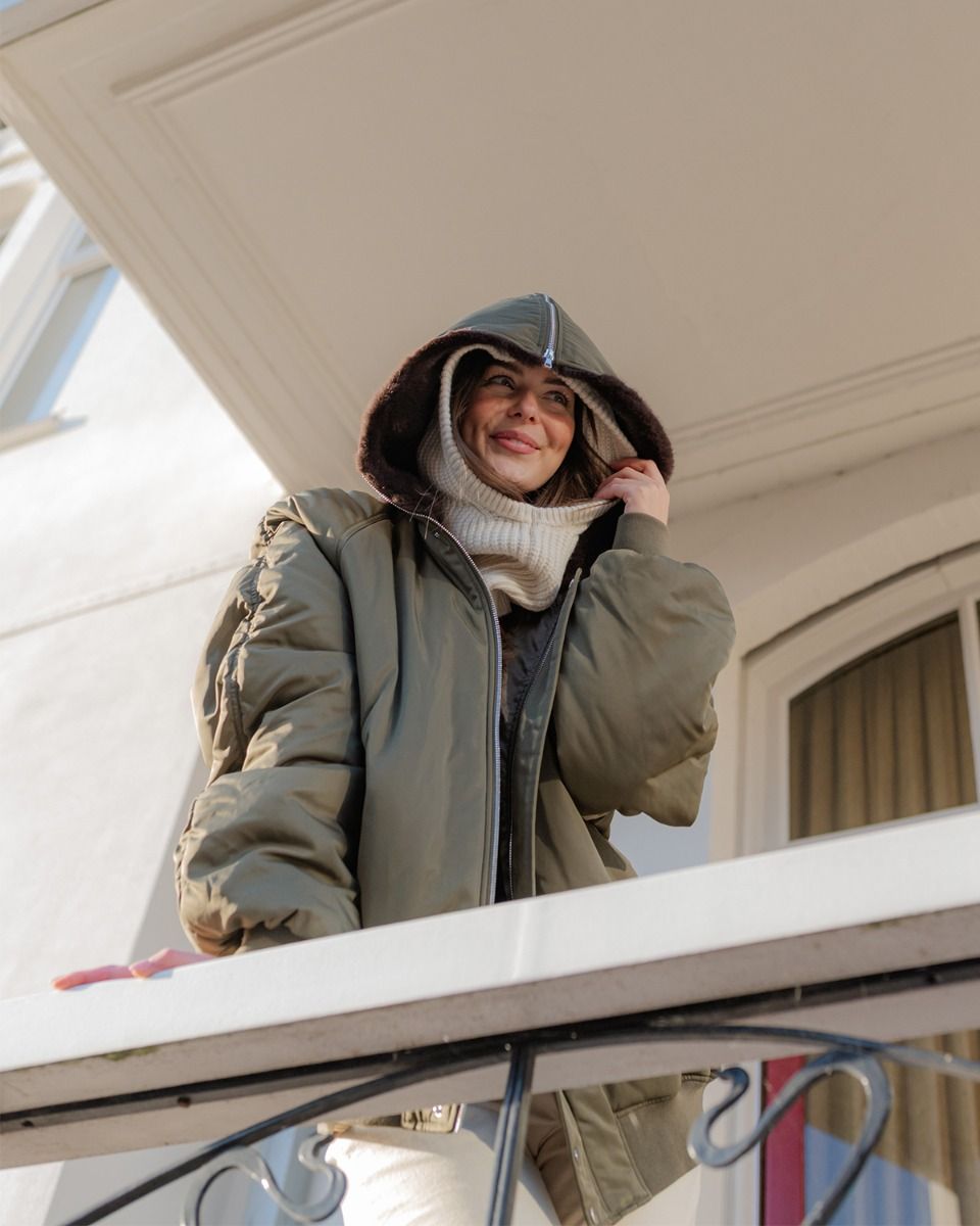 UGG Cable Balaclava Crème Damesbalaclava