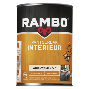 Rambo pantserlak interieur transparant zijdeglans whitewash 1,25 l