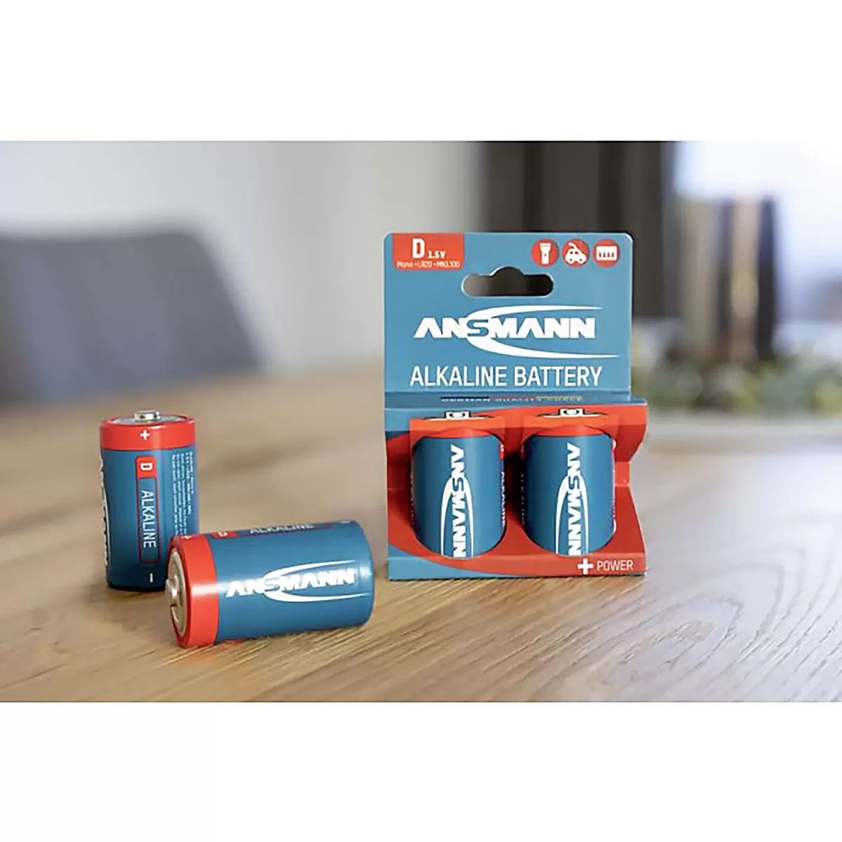 Batterie 2er Pack LR20 ANSMANN RED Alkaline blau,rot