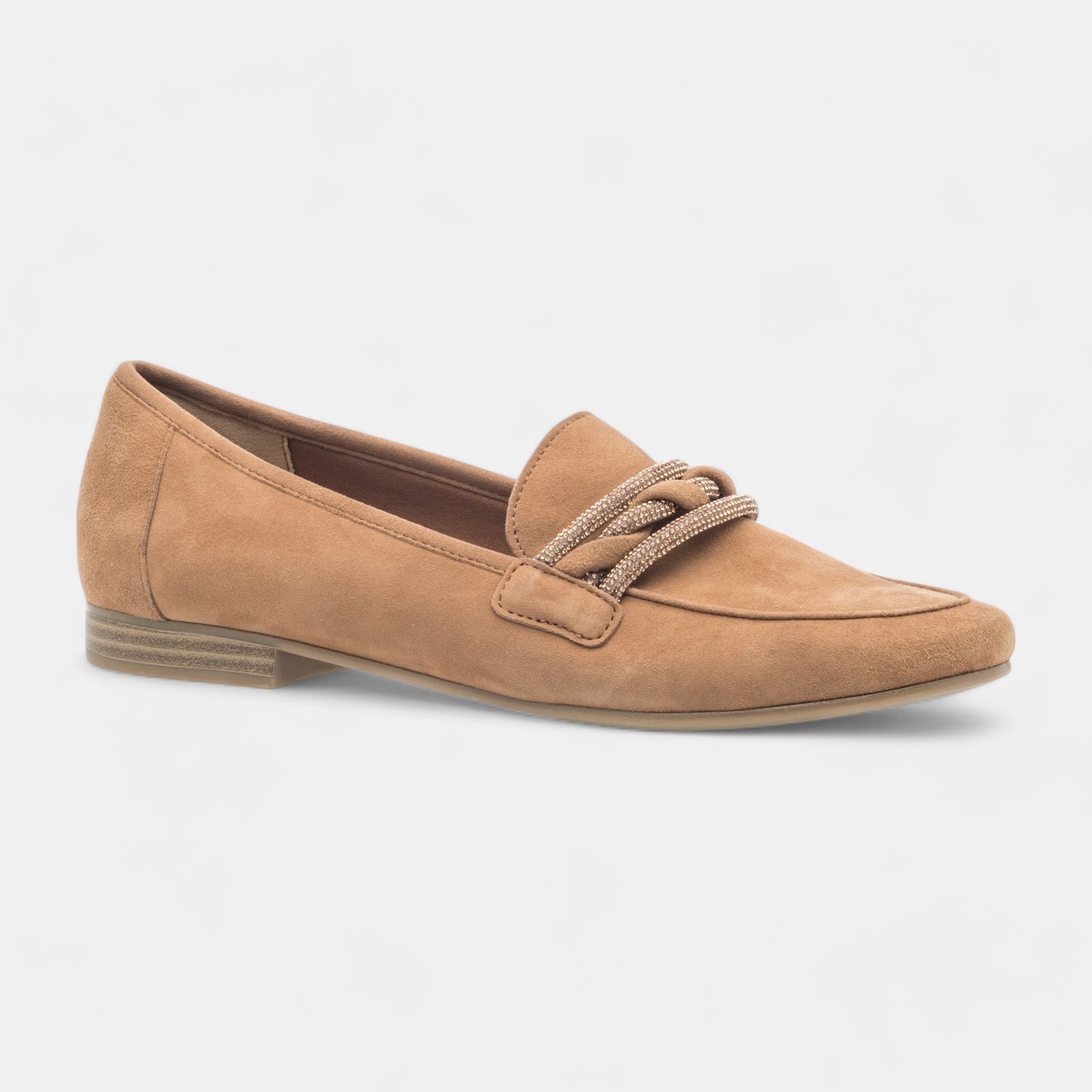 Mocassins Femme en cuir camel