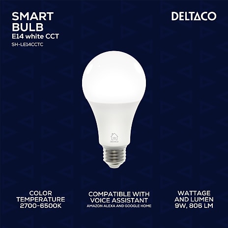 Deltaco Smart LED-pære E27 - hvid