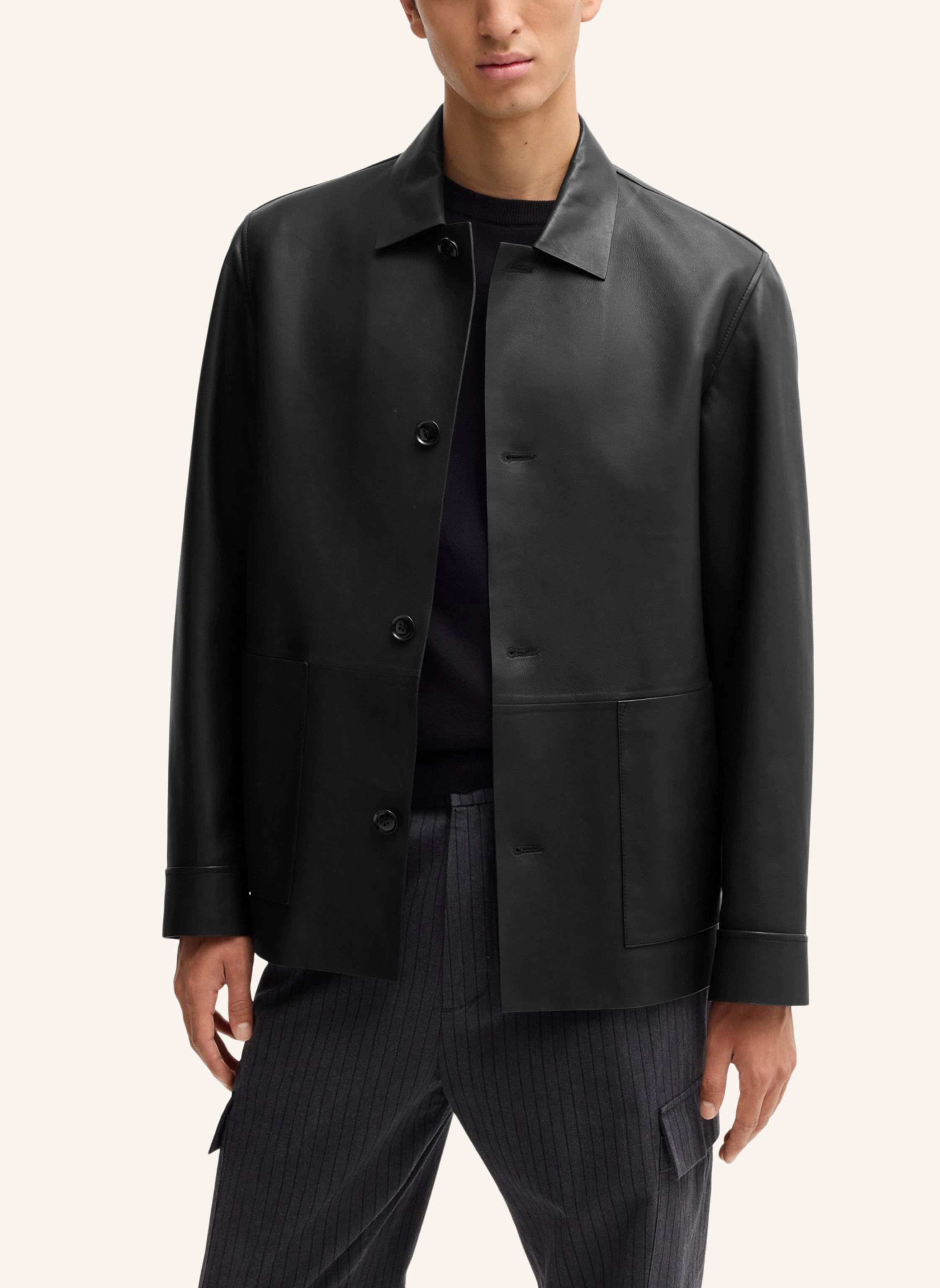 BOSS Lederjacke C-MARKIN Regular Fit
