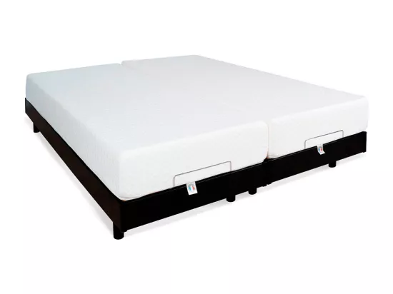 BELLECOUR LITERIE | Ensemble Duo FLEX 2x90x200 cm | Sommiers électriques + Matelas Mémoire de forme