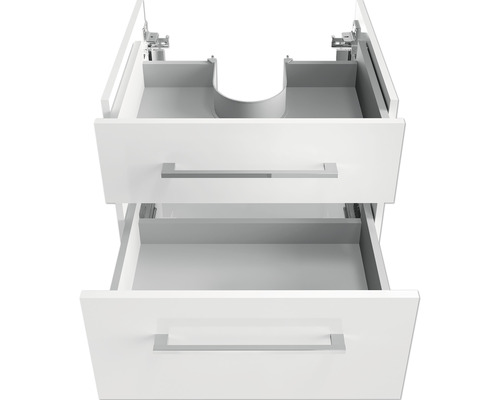 Wastafelmeubel FACKELMANN Oxford BxHxD 60 x 50,9 cm x 48,8 cm Frontkleur wit hoogglans 83312