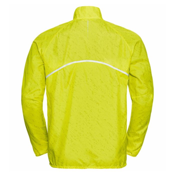 Odlo Herre Jakker Jacket Zeroweight Print Gul