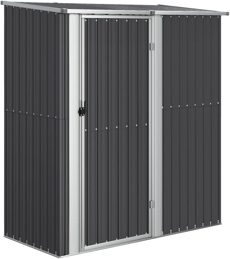vidaXL Geräteschuppen Gerätehaus Gartenhaus Garten Werkzeug Schuppen Lagerschuppen Geräteschrank Anthrazit 180,5x97x209,5cm Verzinkter Stahl