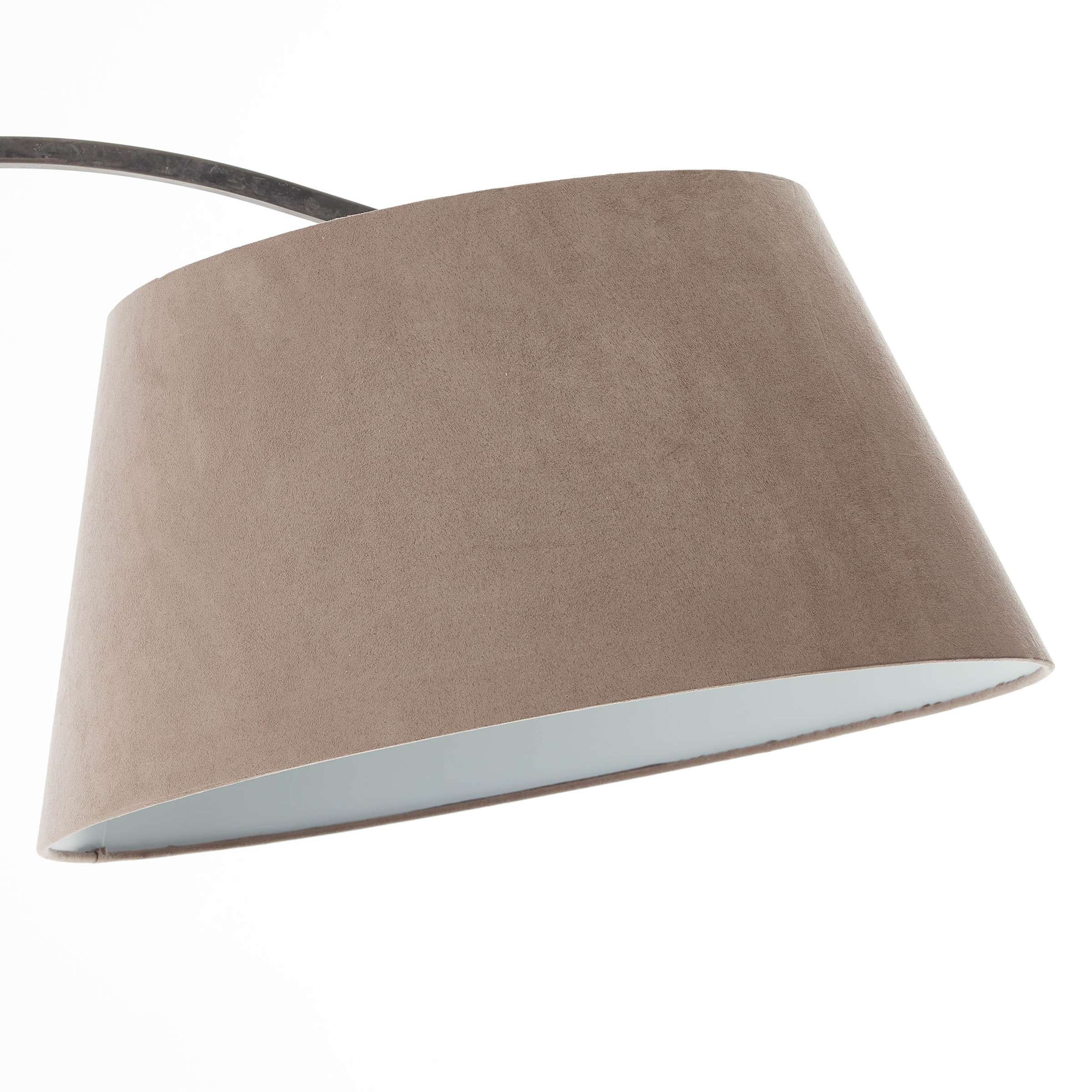 Brilliant Bogenlampe »Brok« E27 1 Stk. 196 cm Höhe, 121 cm Ausl., E27, schwenkbar, Beton/Metall/Textil, taupe