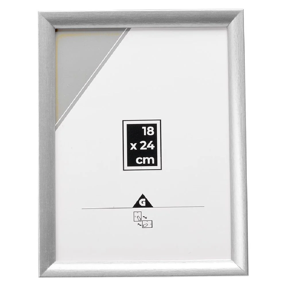 Cadre porte-photo argenté 18x24 cm