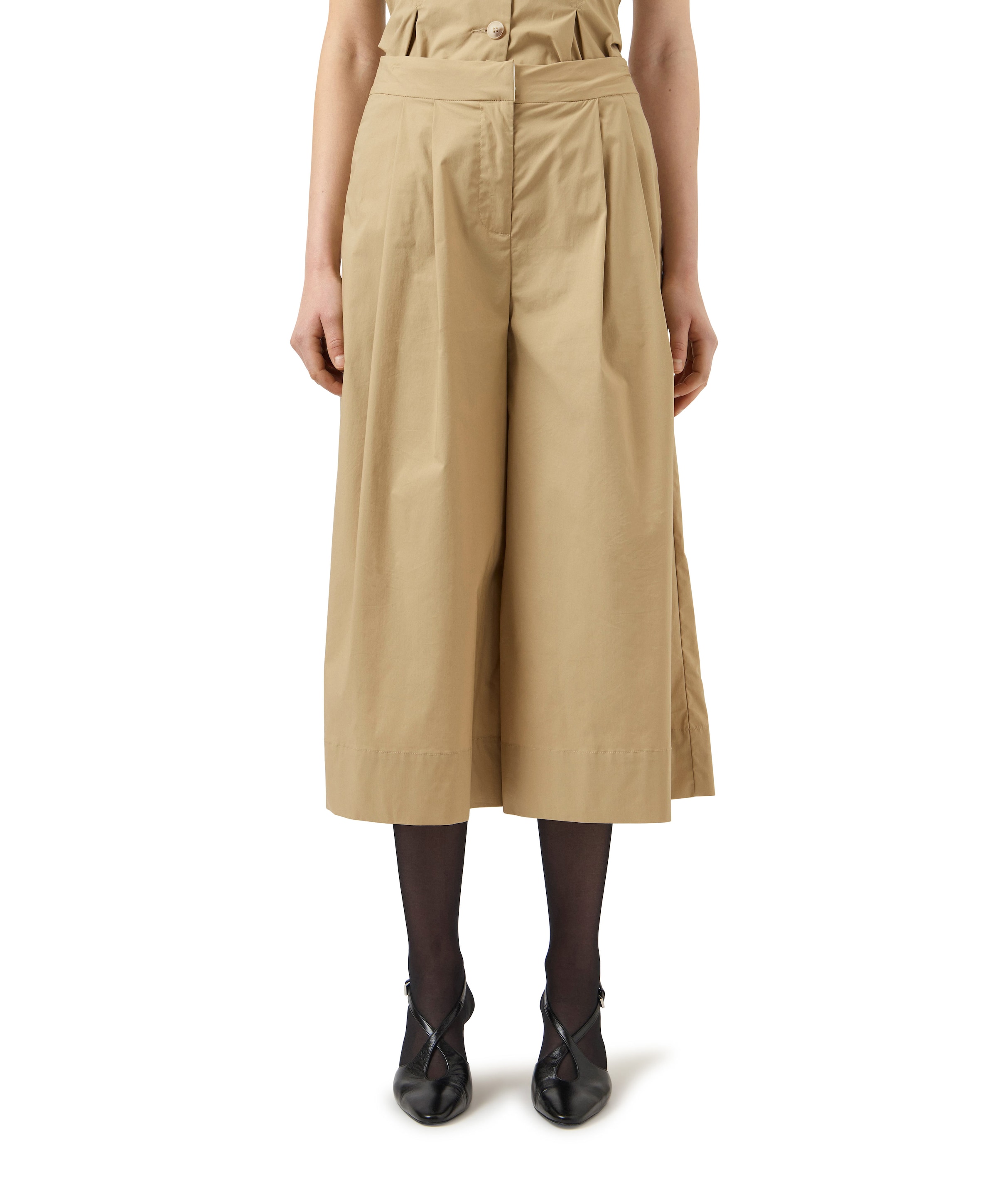Y.A.S. YASFIMA HW CROPPED dames broek beige