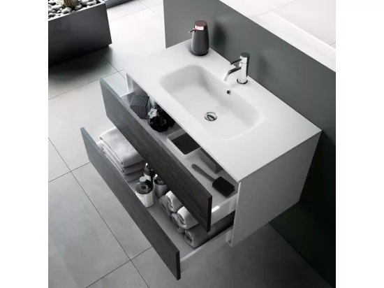 Ensemble de salle de bain 4 pièces IGEA brun foncé