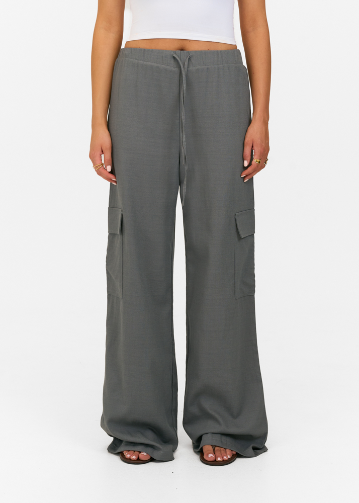 Luna cargo broek grijs