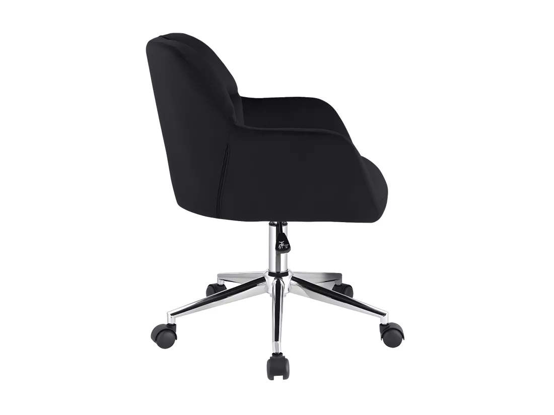 Chaise de bureau - Velours - Noir - Hauteur réglable - PEGA de Pascal Morabito