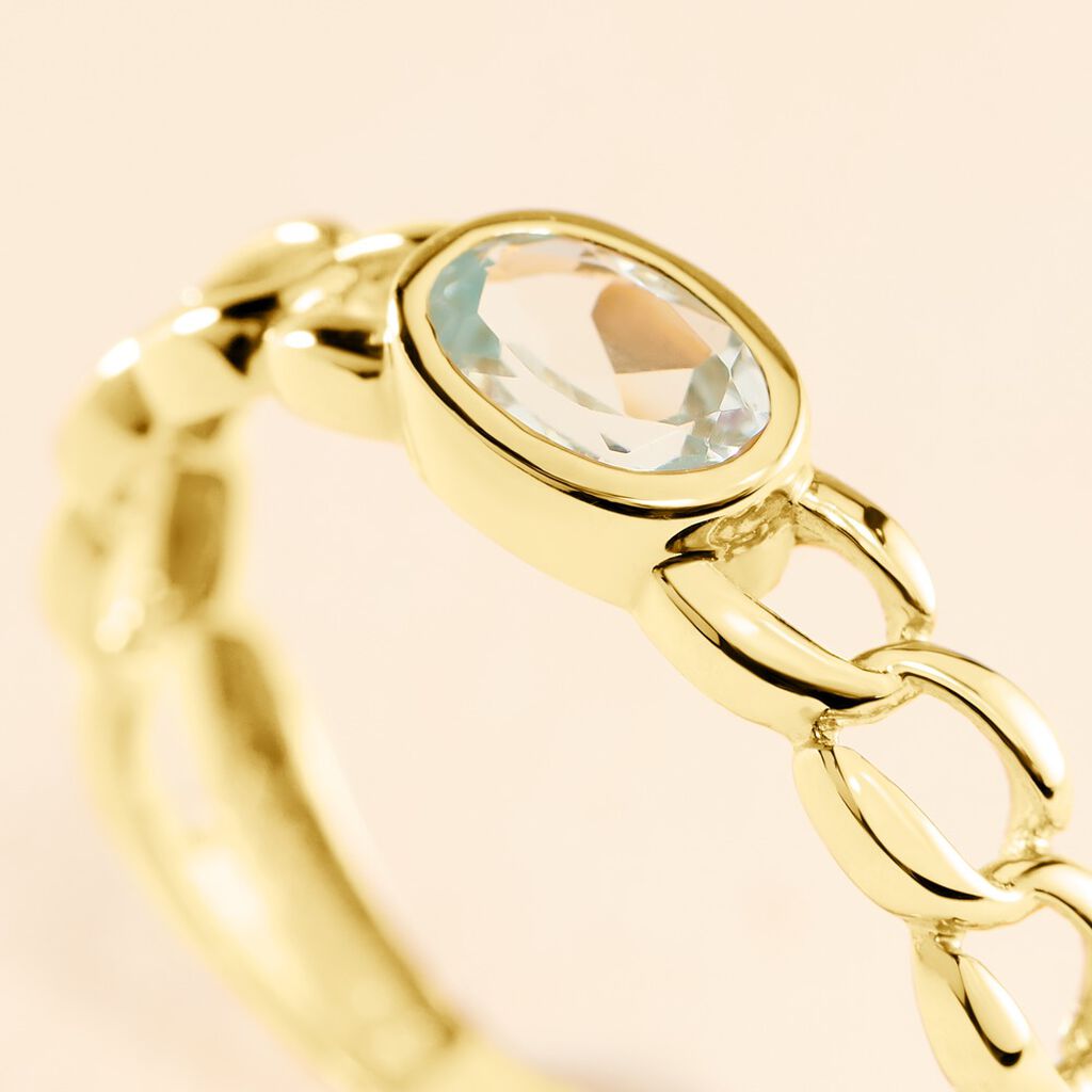 Bague Chain Or Jaune Topaze