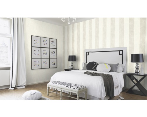 Vliesbehang 609011 effen wit