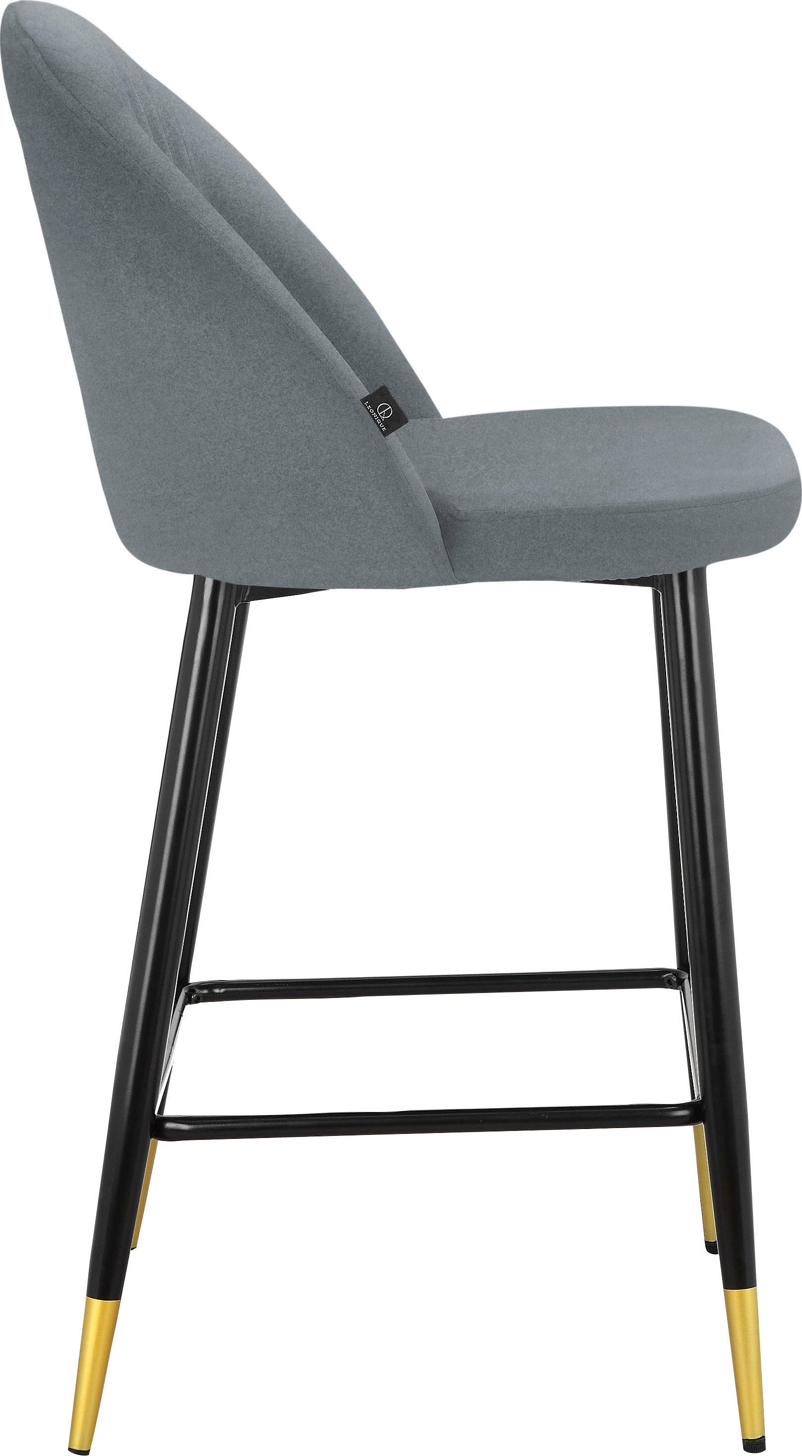Leonique Bistrostuhl »Embrosse« () 2 Stk.mit Sitz und Rücken gepolstert, in schönem Velourstoff, Sitzhöhe 65 cm