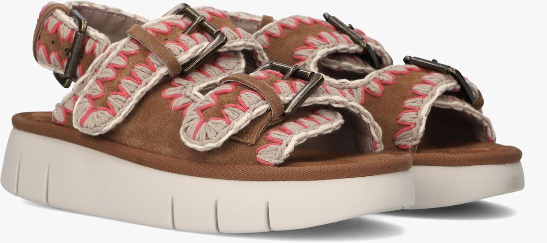 bruine mou sandalen bounce sandal