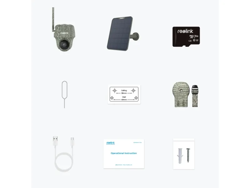 Reolink Go Series G450   Solar Panel 2, IP-sikkerhedskamera, Udendørs, Kabel & trådløs, Google Assistant, Ekstern, Loft/væg