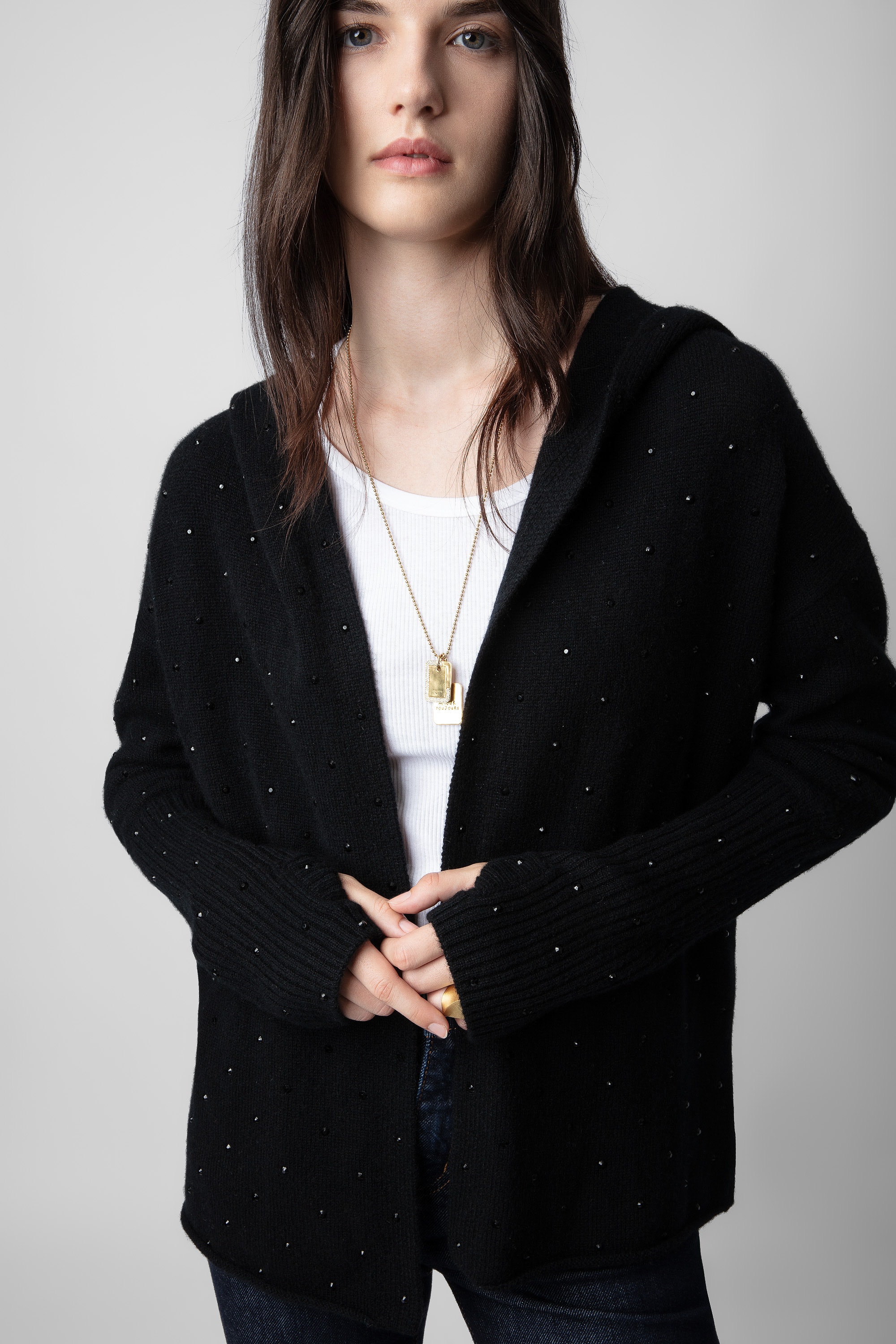 Cardigan Cosany Strass Cachemire