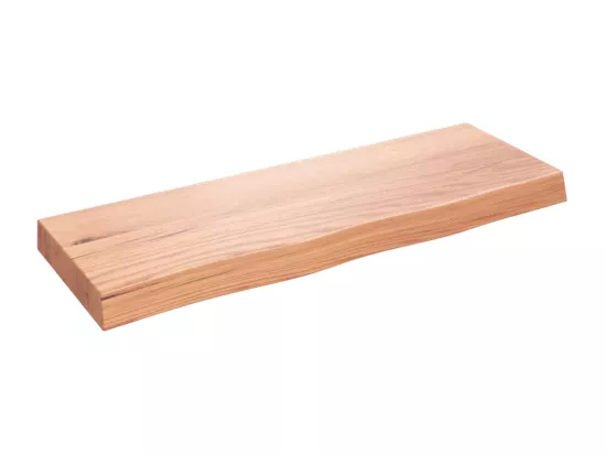 Comptoir de salle de bain marron 80x30x(2-6) cm bois traité
