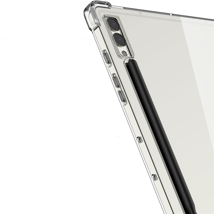 Samsung Galaxy Tab S9 FE  Plus Gummi Case Hülle Air Cushion Fallschutz   S-Pen Aussparung - Transparent