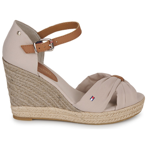 Tommy Hilfiger - BASIC OPEN TOE HIGH WEDGE Beige