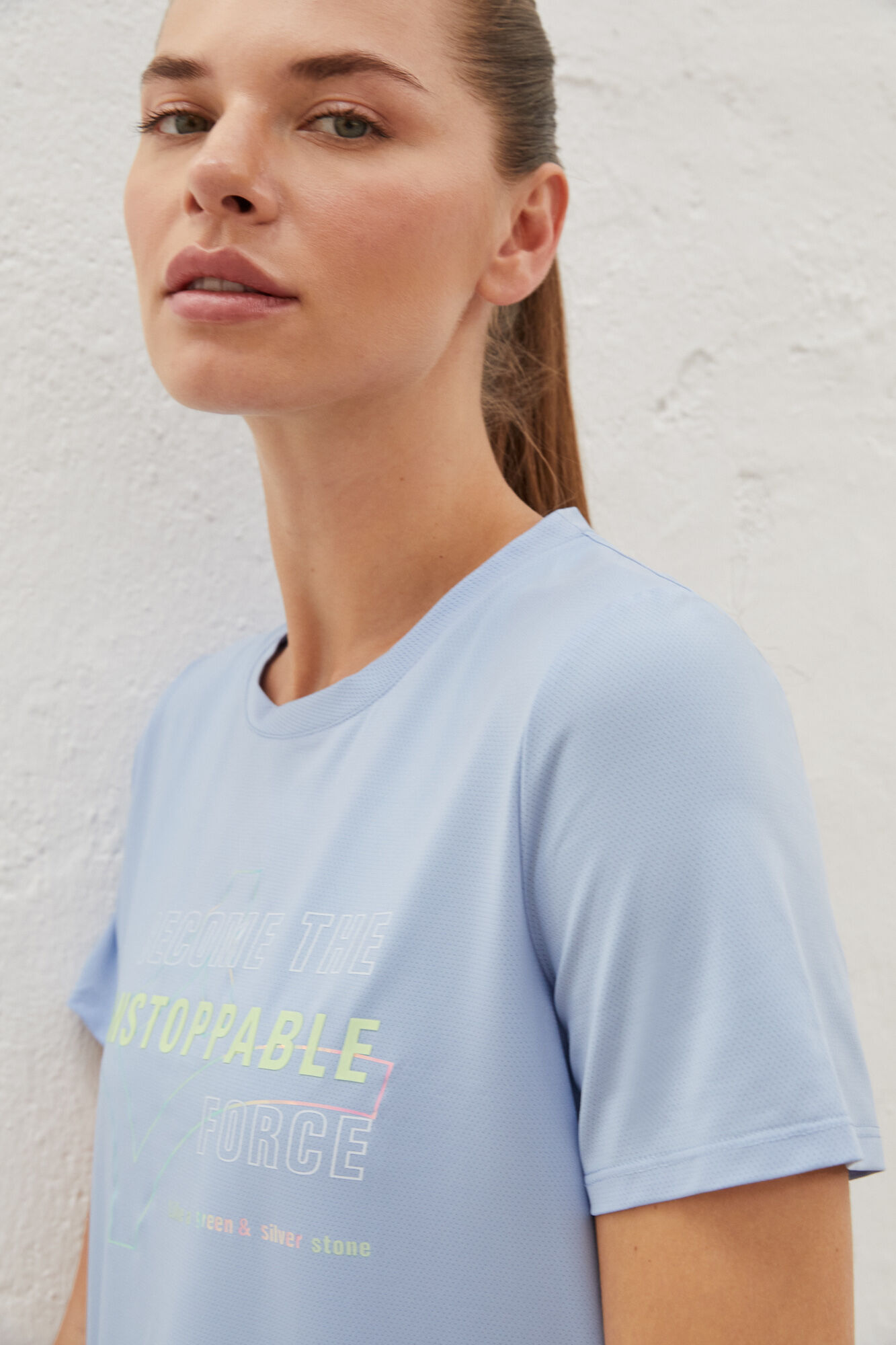 Camiseta Azul de Abertura - Azul