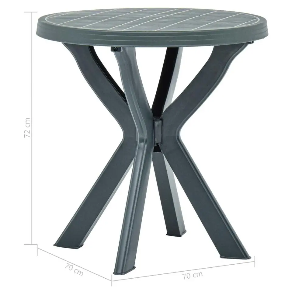 vidaXL - Tuintafel - Groen - Kunststof