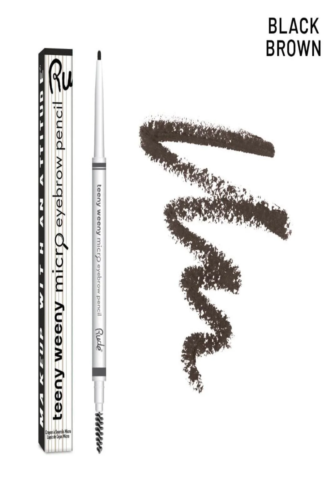 Rude Cosmetics Teeny Weeny Micro Eyebrow Pen black brown