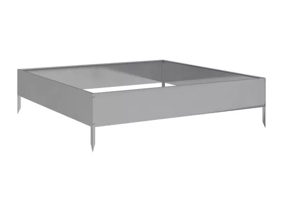 Jardinière bac lit surélevé argenté 100 x 100 x 26 cm 02_0039276