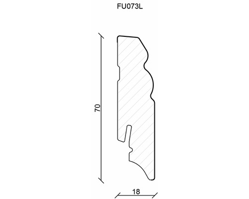 SKANDOR plint wit FU073 18 x 70 x 2400 mm