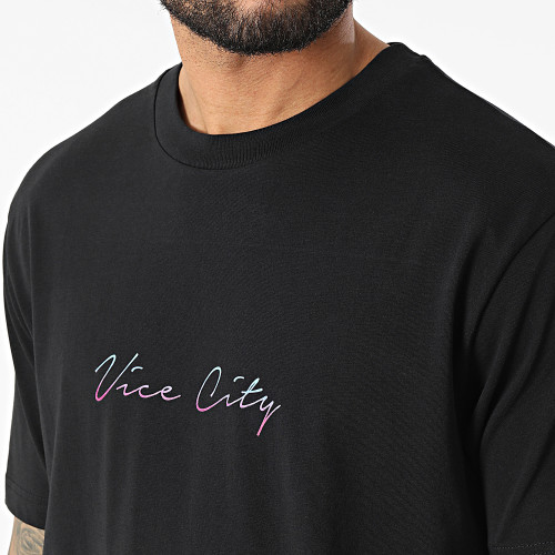 Tee Shirt Oversize Large Vice City Los Angeles Noir
