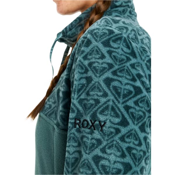 Sweat polaire ROXY SAYNA HALF ZIP SEA PINE ROXYGRAM TONAL