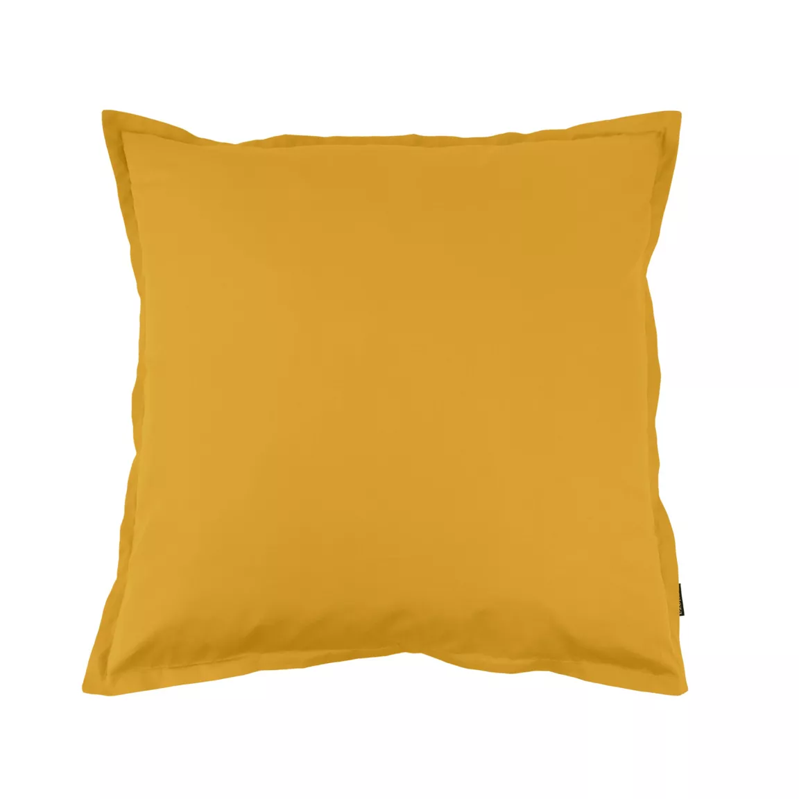 Taie d'oreiller carrée percale de coton (65 x 65 cm) Cali Jaune moutarde
