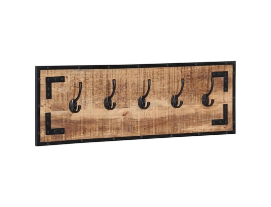 VIDAXL - Porte manteau Porte-manteaux 2 pcs 80x8x25 cm bois de manguier massif brut