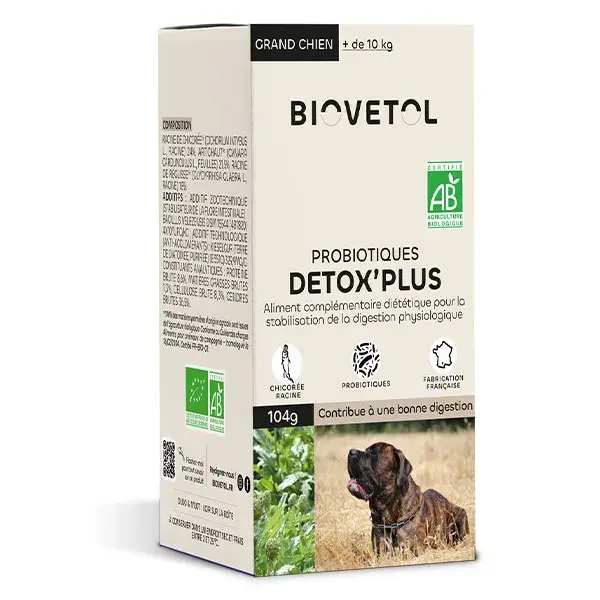 Biovetol - Poudre Detox'Plus Bio Grand Chien >10kg - 104g