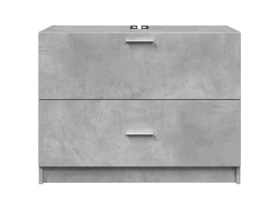 Armoire d'évier gris béton 78x37x59 cm Bois d'ingénierie