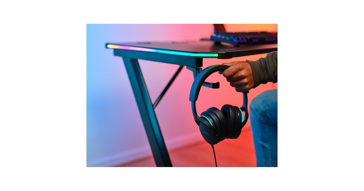 TrustGXT 709 Luminus RGB-gamingbureau gaming desk  (Zwart)