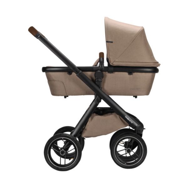 Dubatti One E5 Kinderwagen 3-in-1 - Black / Dark Brown - Sand | Dubatti by Römer Autostoeltje Babysafe Pro - Carbon Black