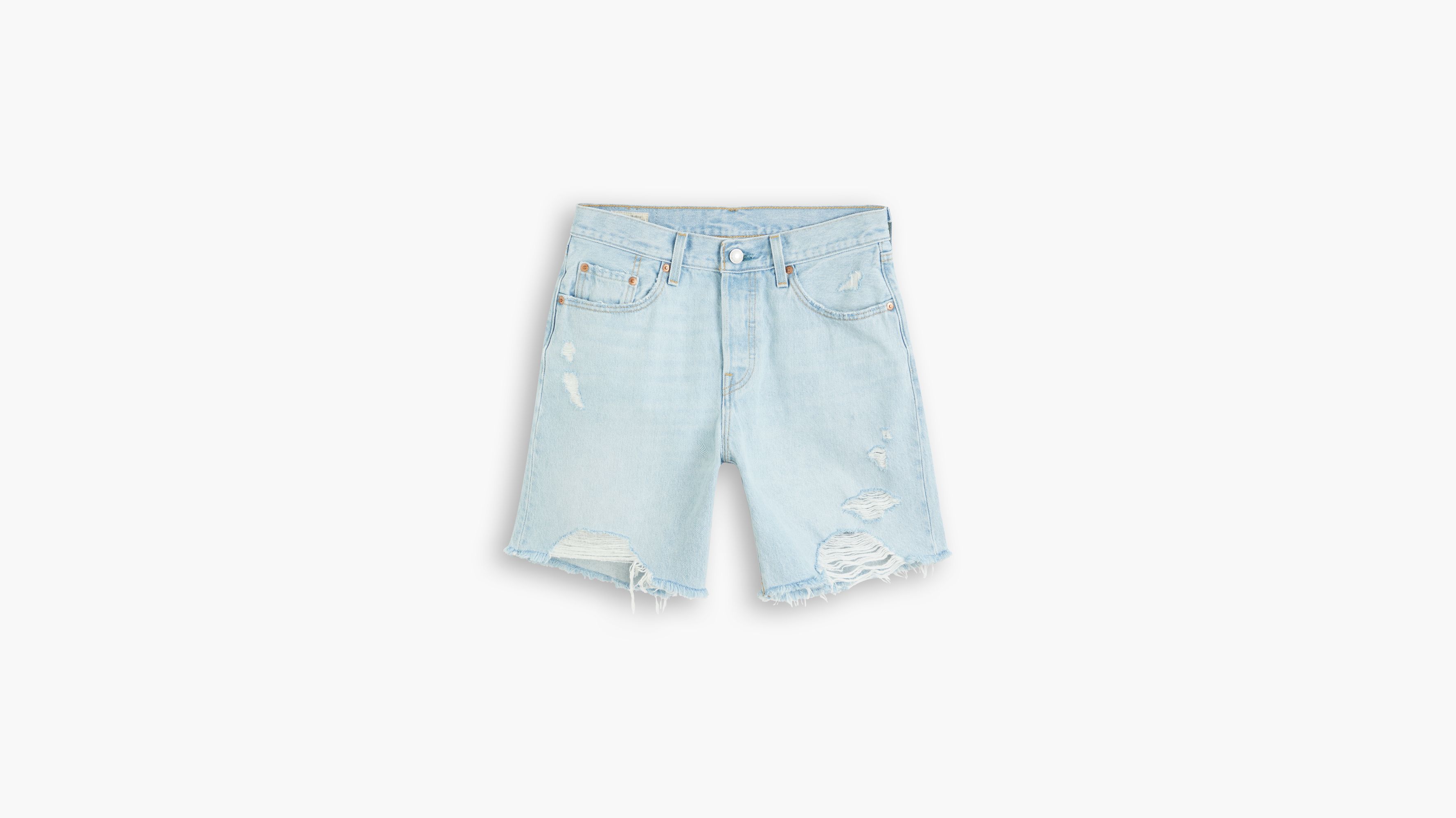 Short 501® ’90 - Light Indigo Destructed - Bleu
