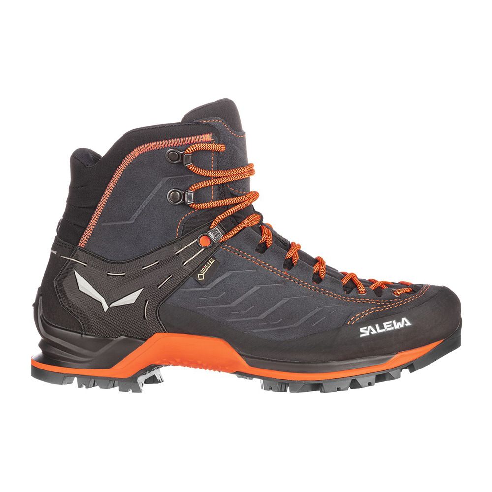 Salewa MS MTN TRAINER MID GTX - Chaussures randonné Homme asphalt/fluo orange