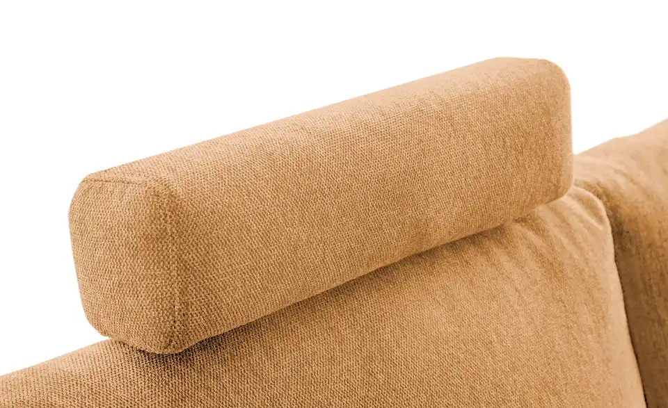 Ecksofa Arissa de Luxe Honiggelb rechts Webstoff