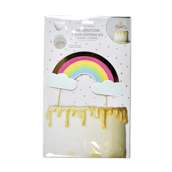 2 décorations de gâteau Licorne