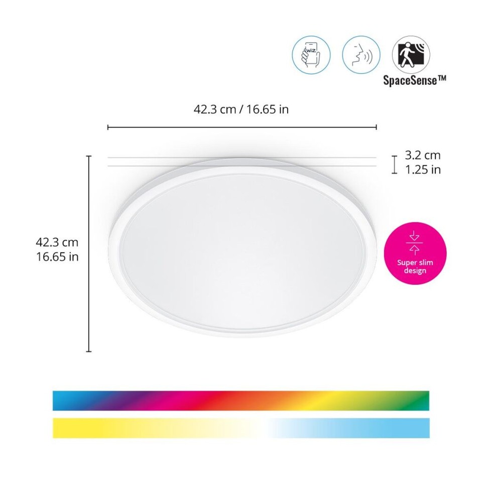 Wiz - SuperSlim WiZ Loft 22W - Smart RGB Belysning