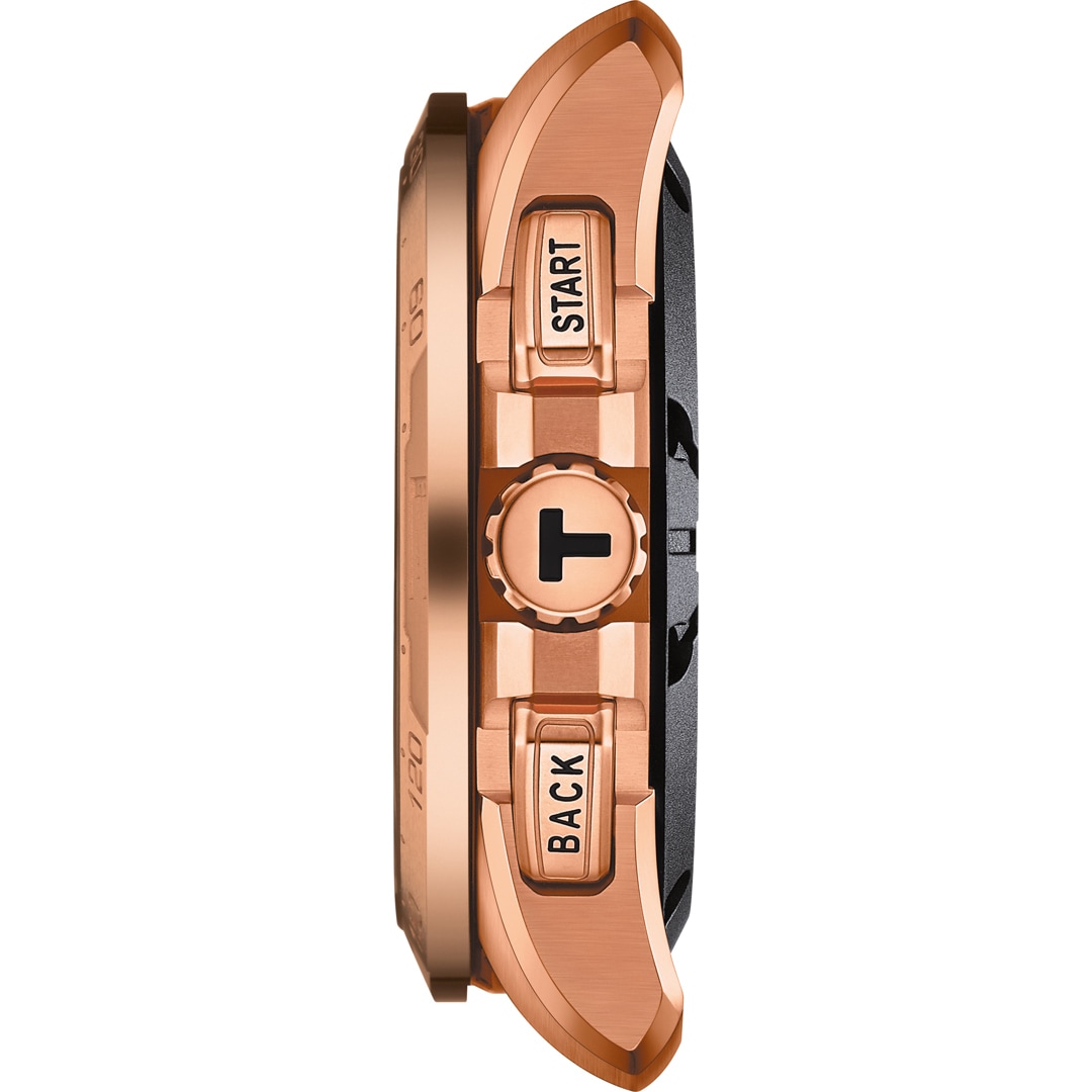Tissot T-Touch Connect Solar Smartwatch Titan PVD Rosé mit beigem Lederband