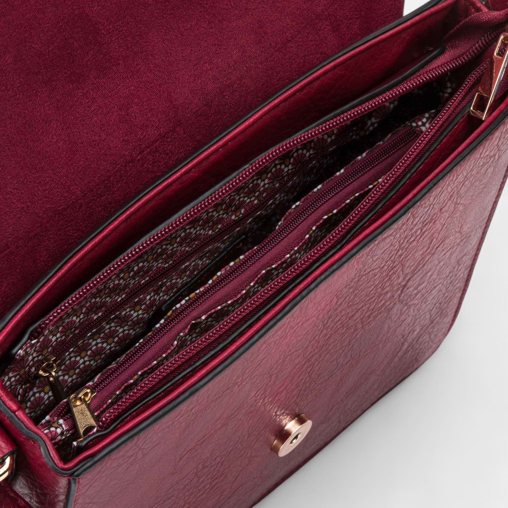 Sac bandoulière bordeaux