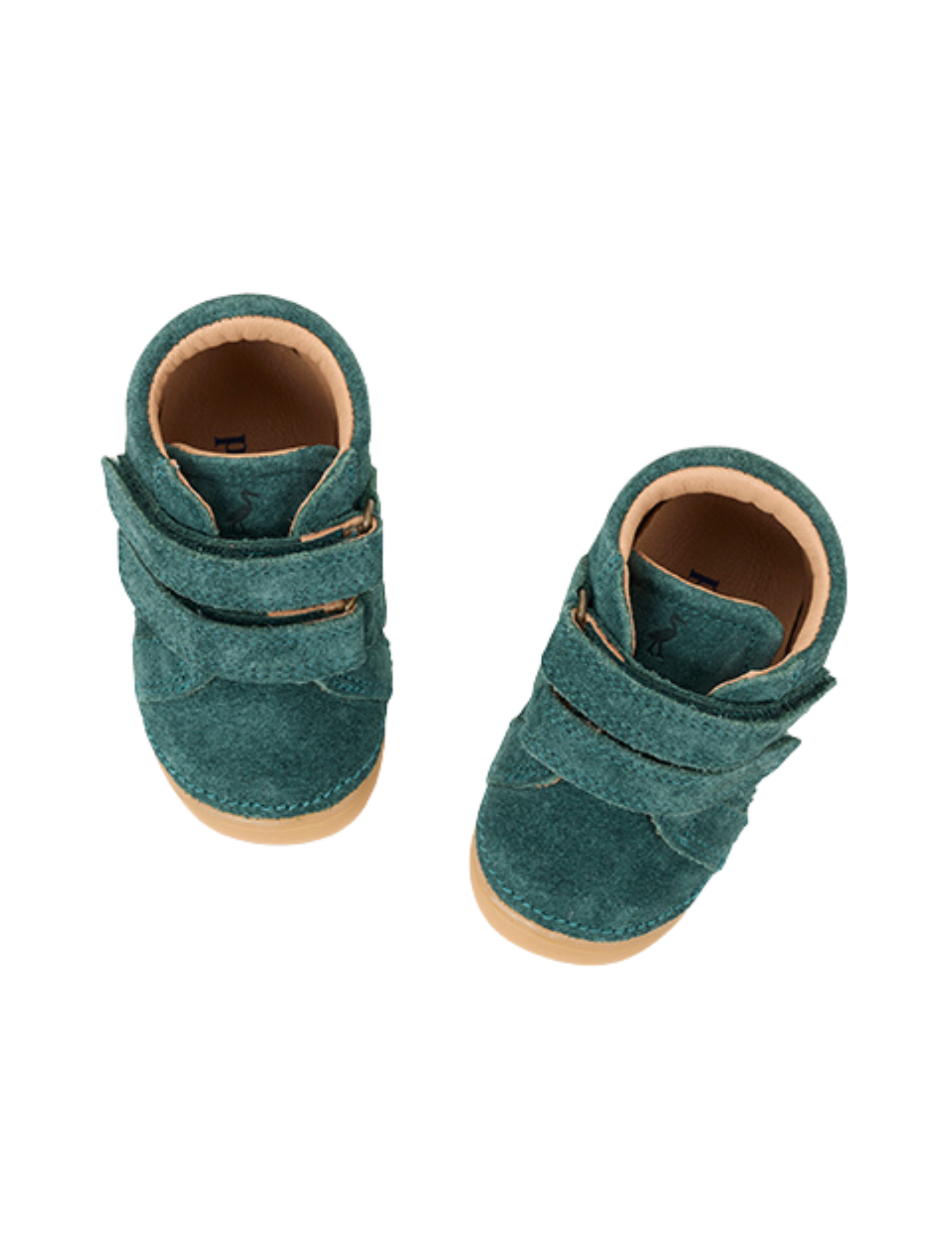 Mini Bootie Velcro - Teal Suede
