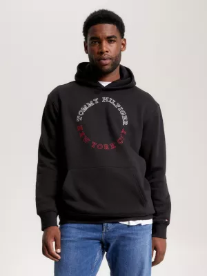 Moletom com capuz e logo redondo Hilfiger Monotype Plus