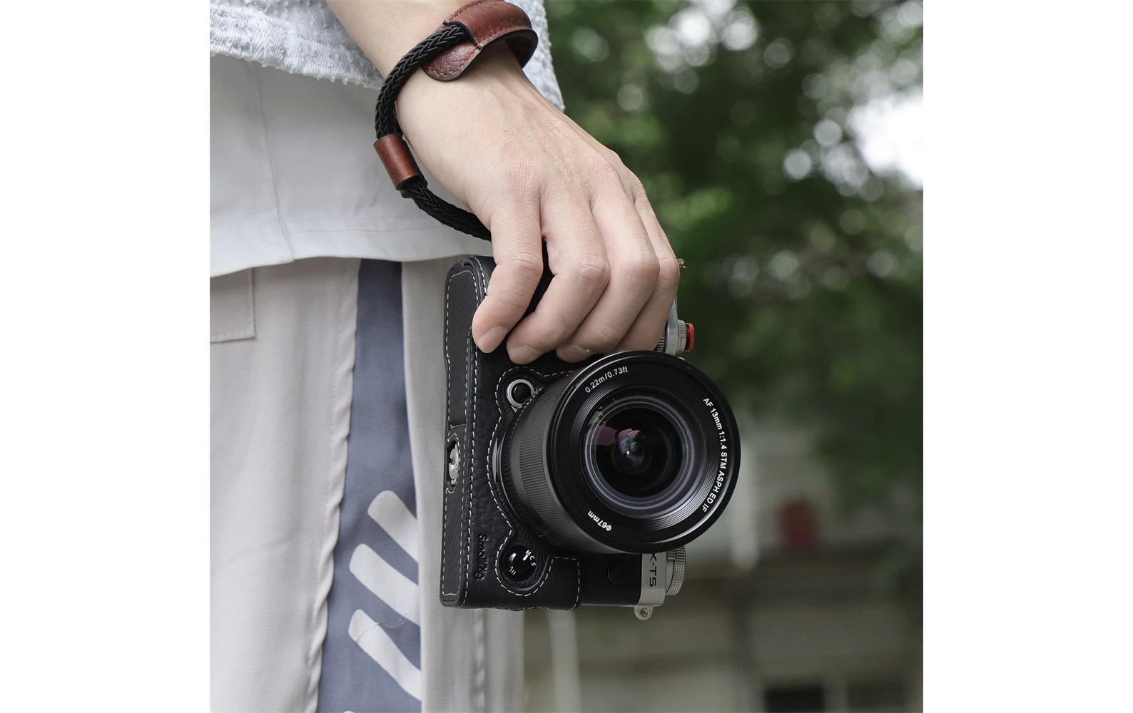 Halb Case/Handschlaufe Kit für FUJIFILM X-T5Handgelenkschlaufe aus Leder für sicheren Halt der Kamera