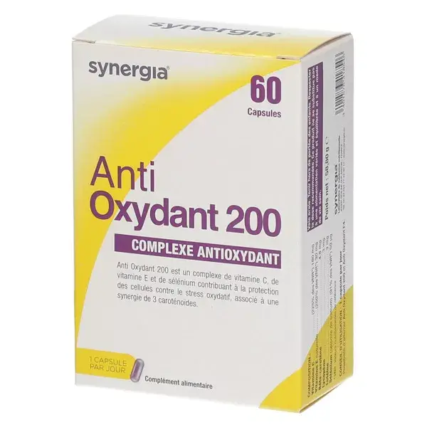 Synergia Antioxidante 200 - 60 cápsulas
